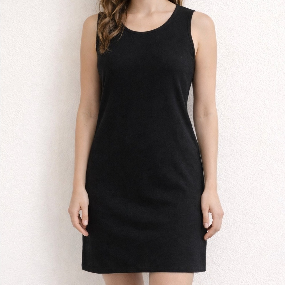 Carole Little Vintage 90s Black Stretchy Knit Mini Dress MP